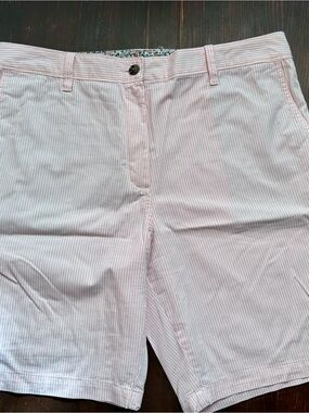 M&S - Marks & Spencer Pink with white stripes shorts size US 10 preowned